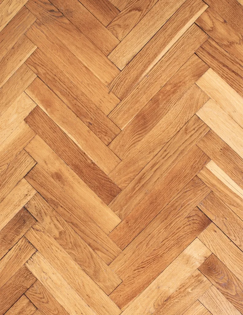 Herringbone wood floor detail